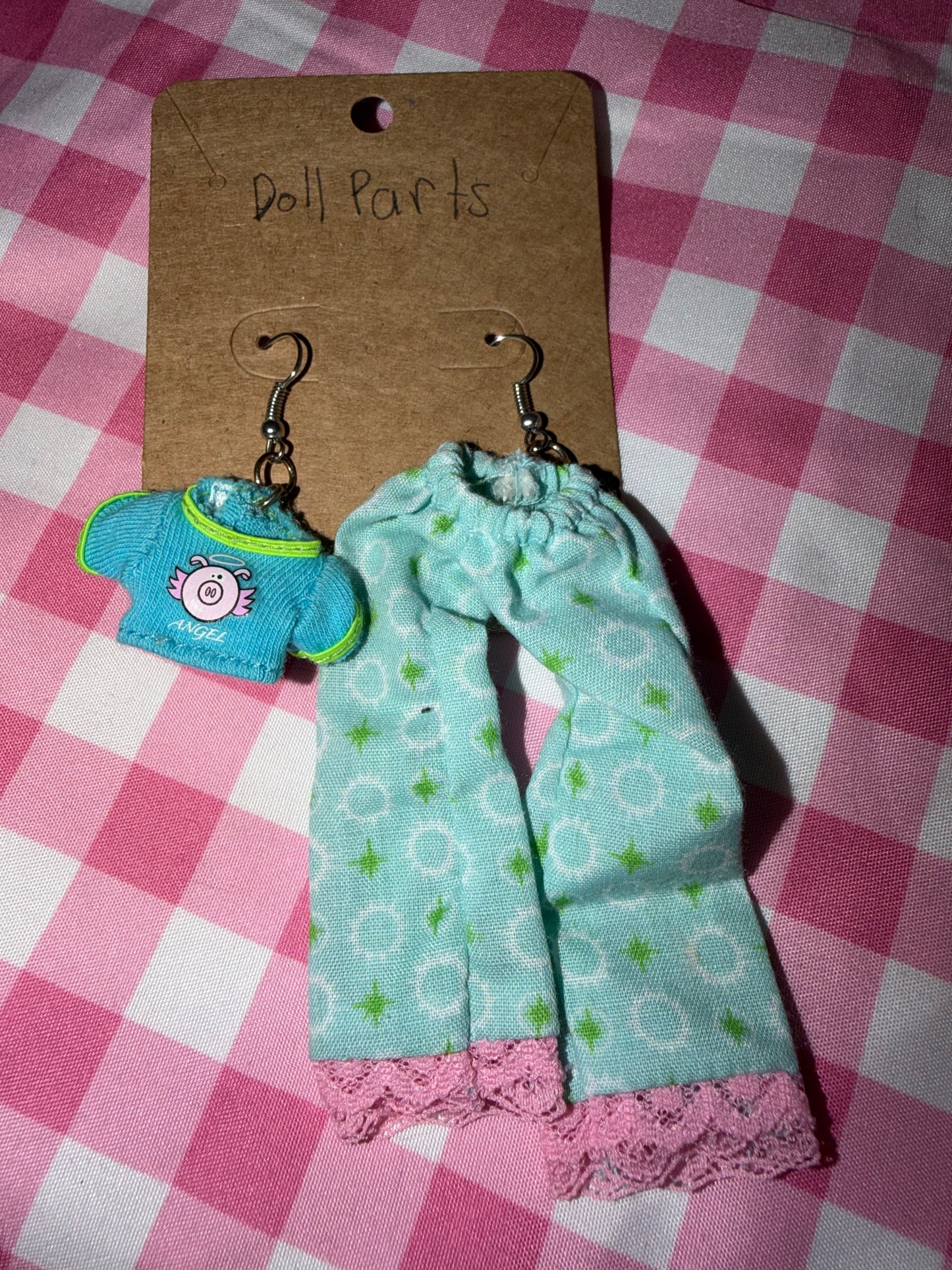 Doll pajama earrings